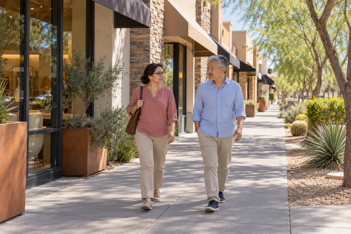 A Phoenix business district street scene