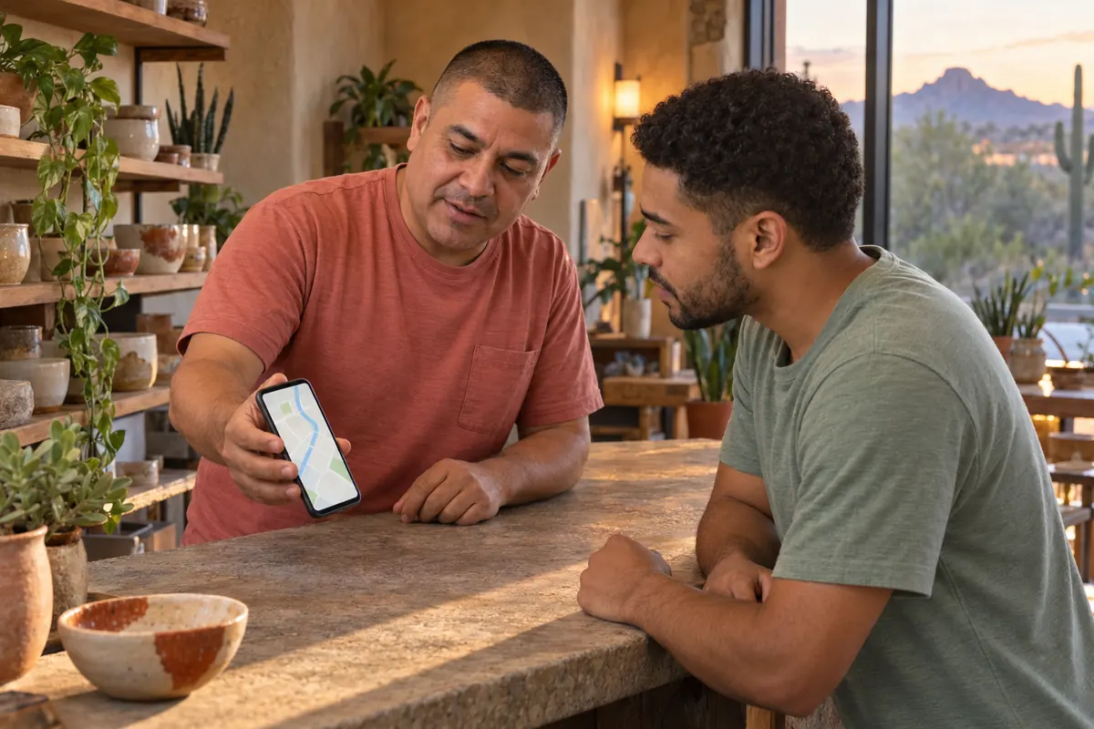 A specialist working through Local SEO on a laptop