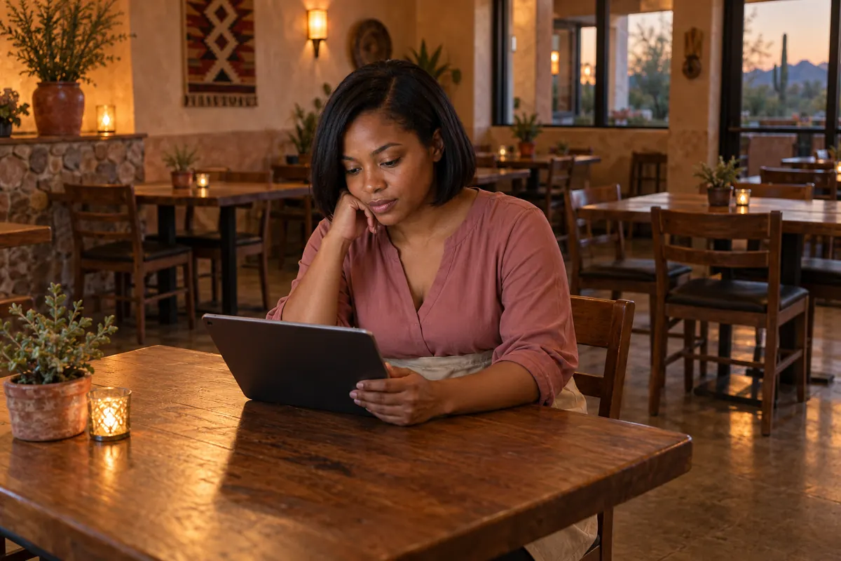 A specialist working through Reviews & Reputation on a laptop
